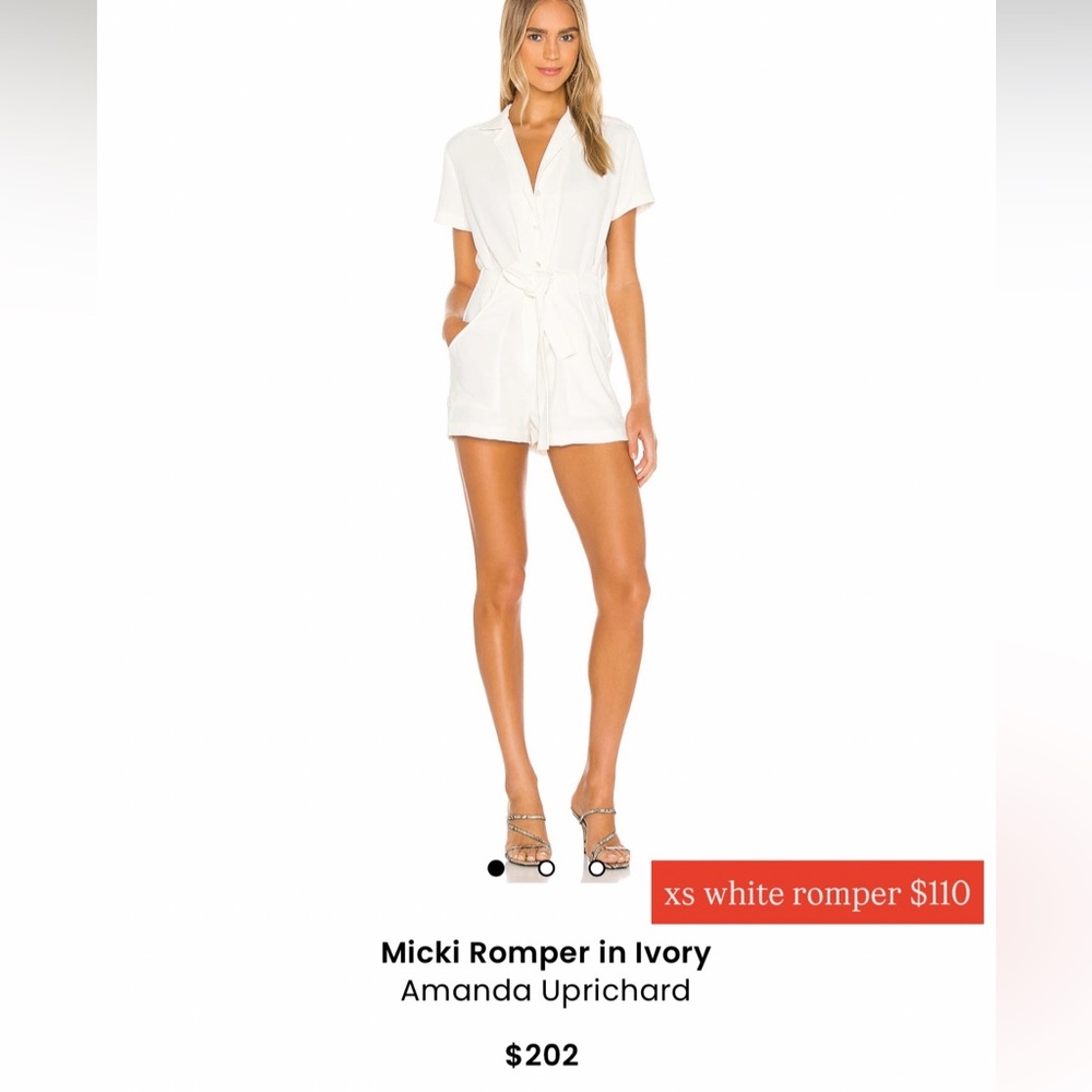 xs white Amanda uprichard romper